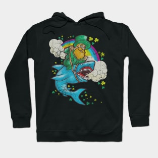 Leprechaun Riding Shark St Patrick's Day Hoodie